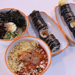 매운튀김가루 국물떡볶이, 김밥
