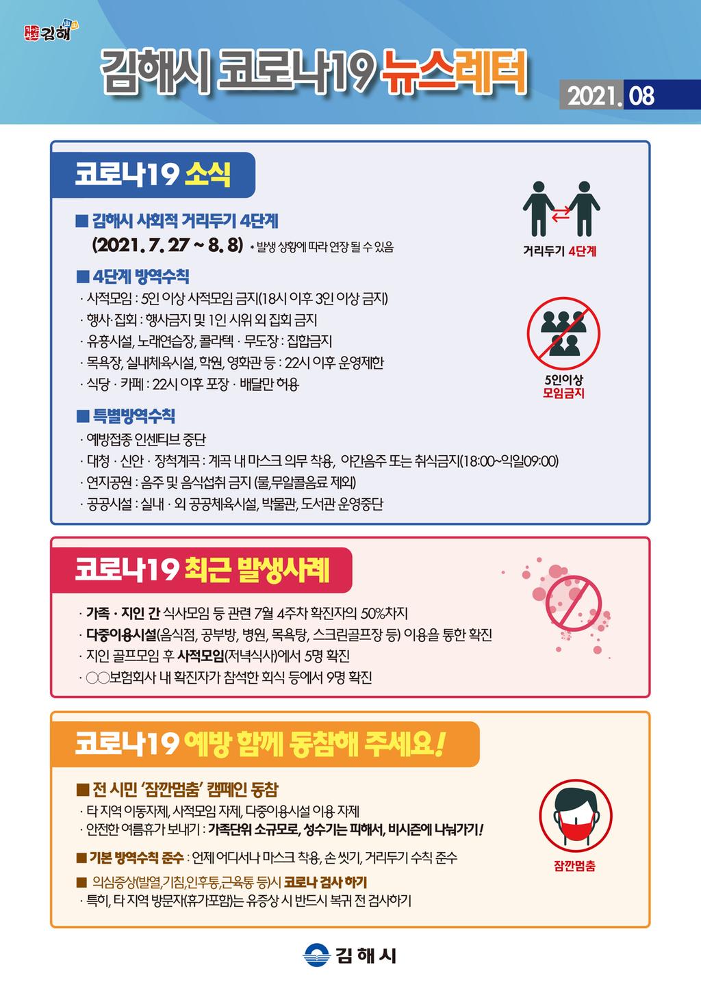 김해시 사회적거리두기 4단계