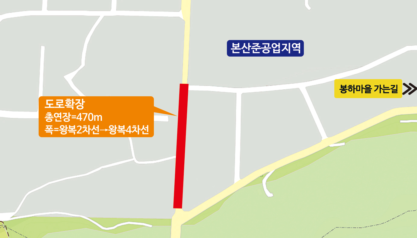 진영본산준공업단지 도로 개선1