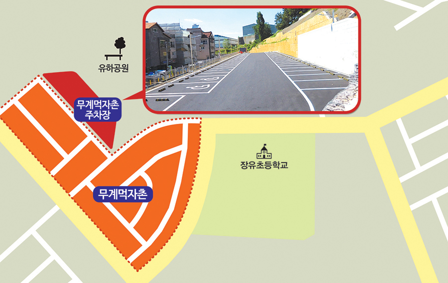무계동 먹자촌 주차장 조성1