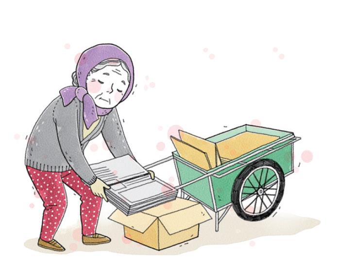 폐지 줍는 어르신 안전 챙긴다1