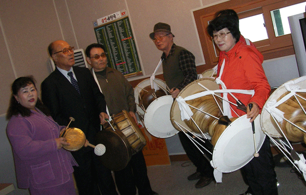 시각장애인 풍물놀이 수업 호응1