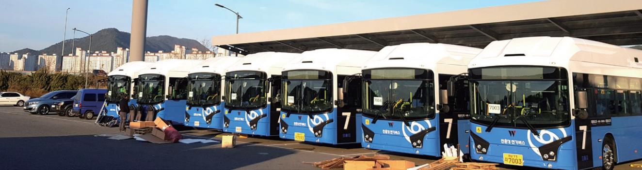 김해 시내 친환경 전기버스