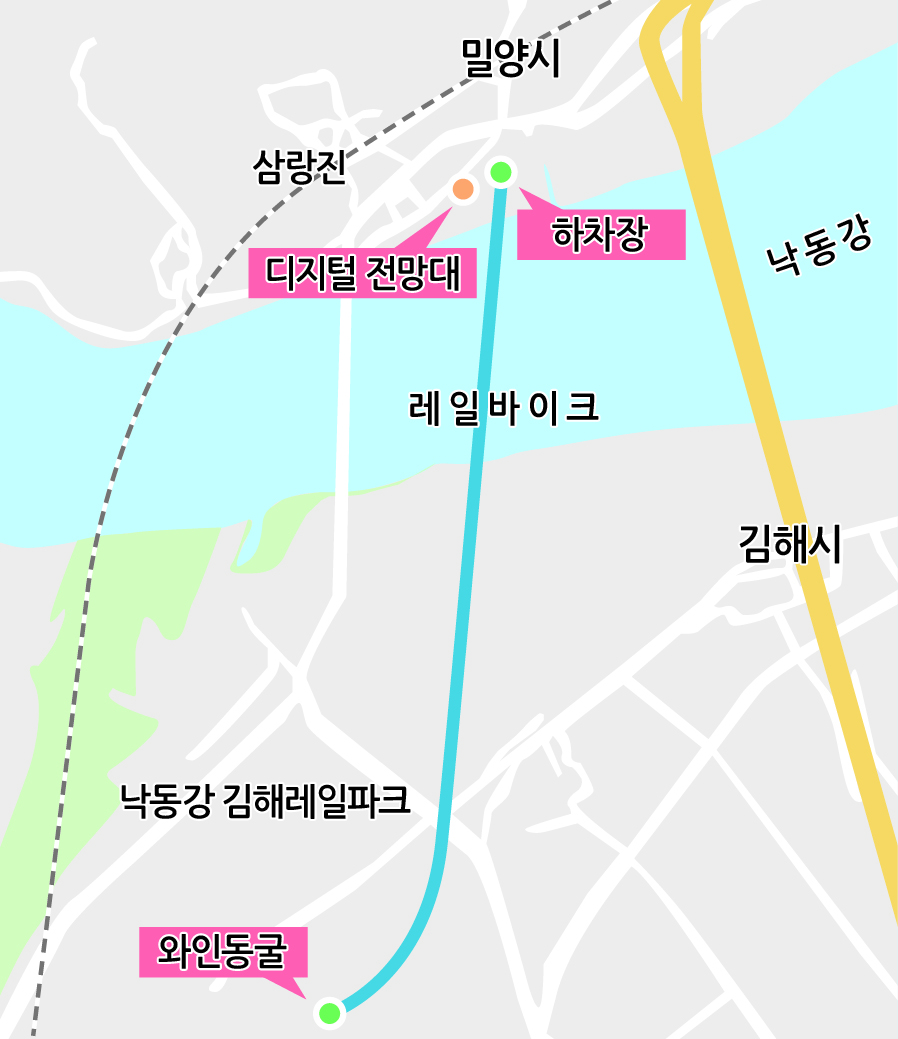 삼랑진 위치도