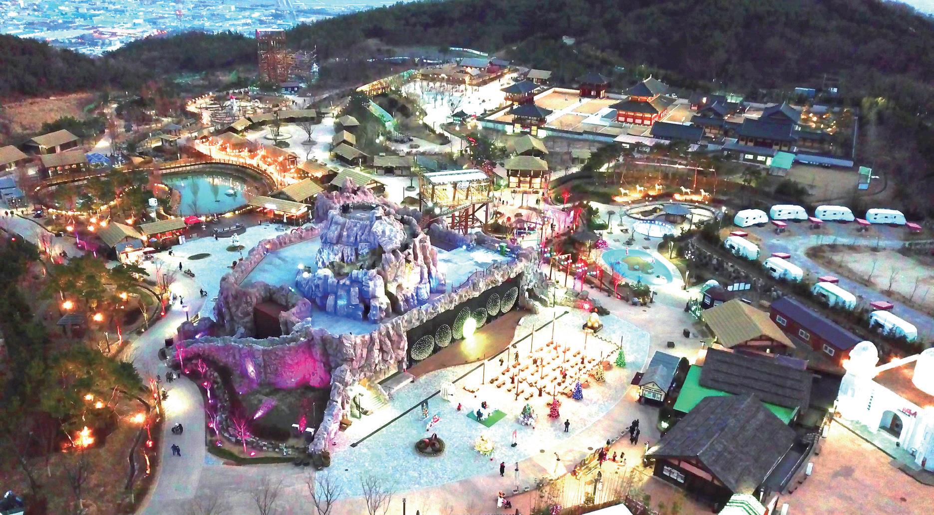 김해가야테마파크의 화려한 밤