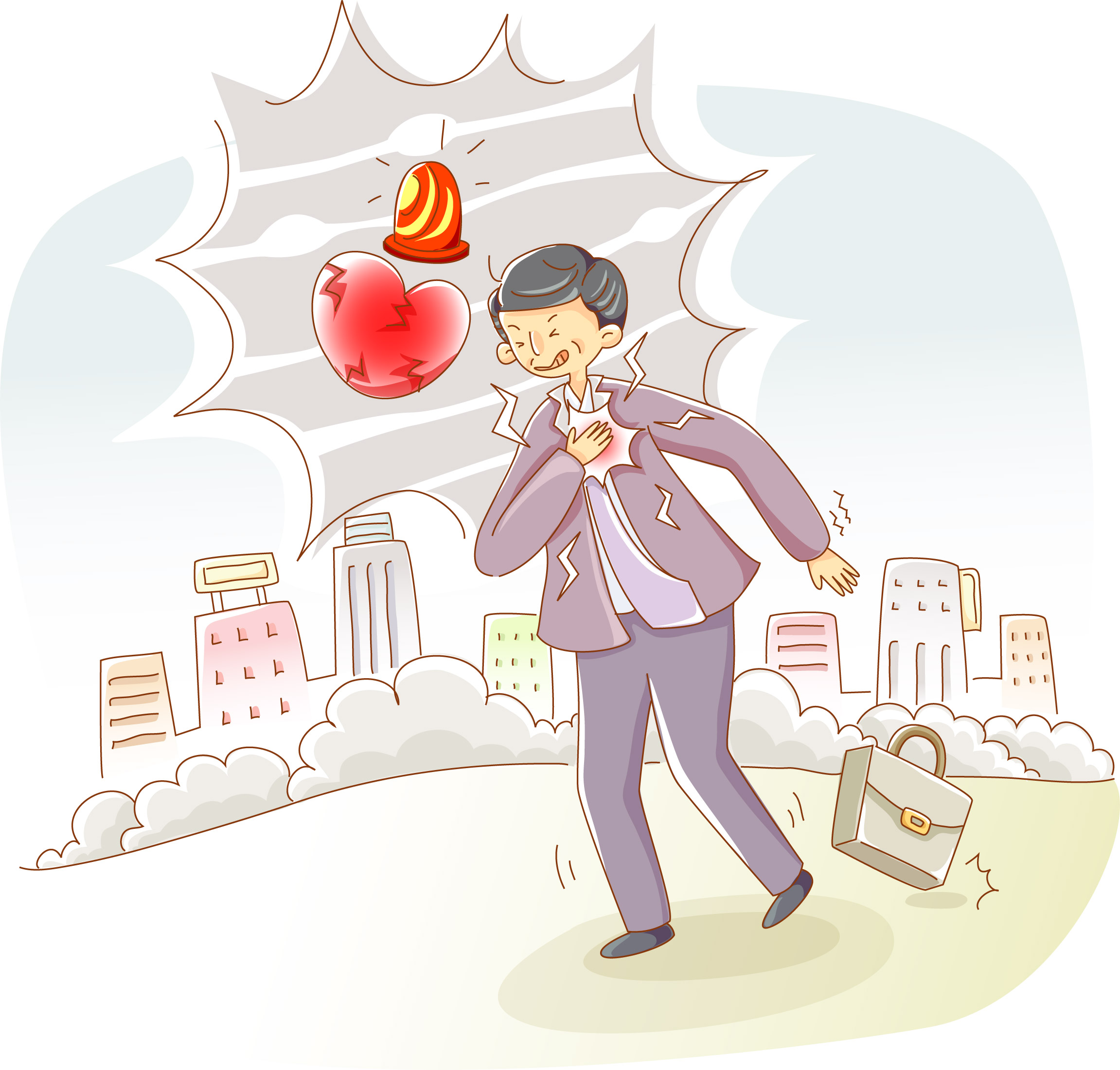 심근경색, 뇌졸중 일러스트