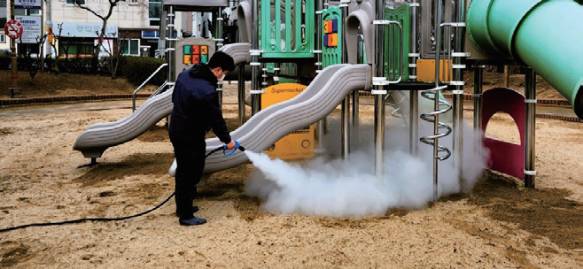 모래놀이터 살균 소독