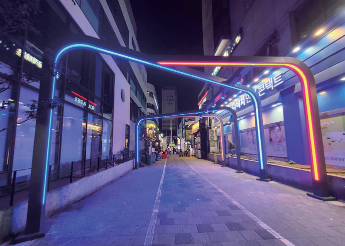 내외동 무로거리 LED조명 특화