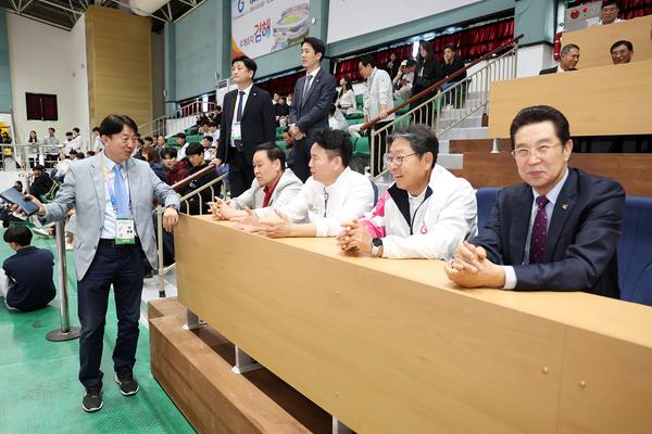 전국체전태권도경기장격려방문