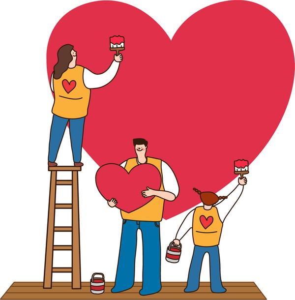 따뜻한 김해시민들 일러스트 