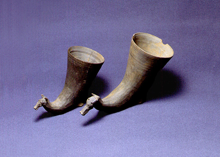 도기 말머리장식 뿔잔0