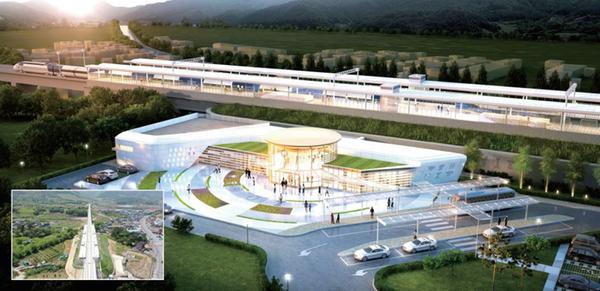 부산-마산 복선 전철 내 건립 가칭 '신월역' 첫 삽0