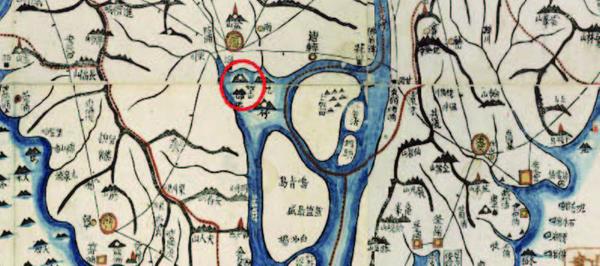 '대동여지도'(1861년 조선후기 지리학자 김정호가 제작한 전국 지도첩)에 표시된 망산도