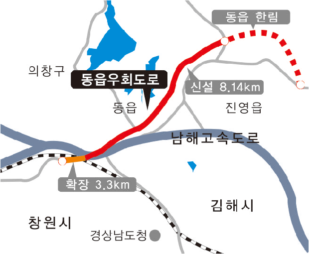 진영~창원 '동읍우회도로' 개통2