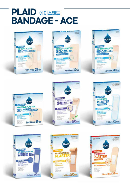 PLAID ACE BANDAGE / ACE PLASTER