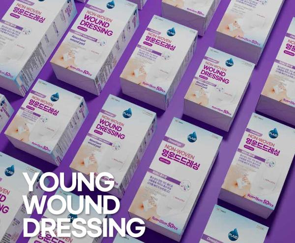 PLAID NON-WOVEN YOUNG WOUND DRESSING