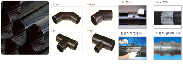 PE 이중벽유공관 및 다중벽유공관 등