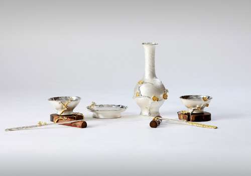 Tea set made of silver