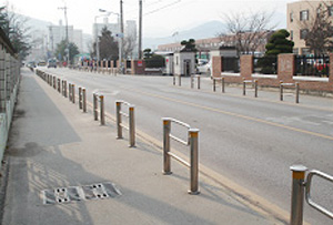 상주시 자전거도로 설치 된 거리