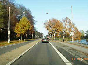 교외지역 도로 축소(4 → 2차로)