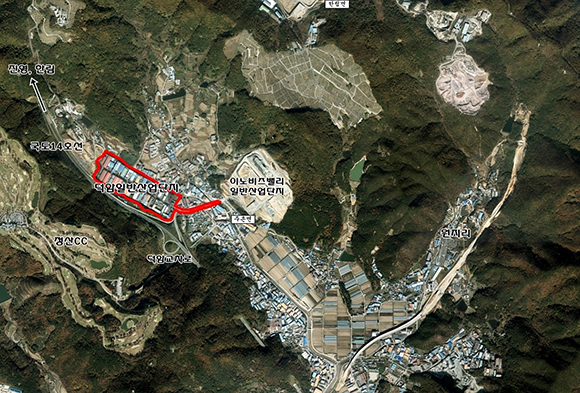 덕암일반산업단지 위치도.김해시 주촌면 덕암리 일원