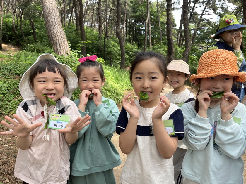 망개잎을 앙앙~앞니가 없져어요~~ㅎㅎ