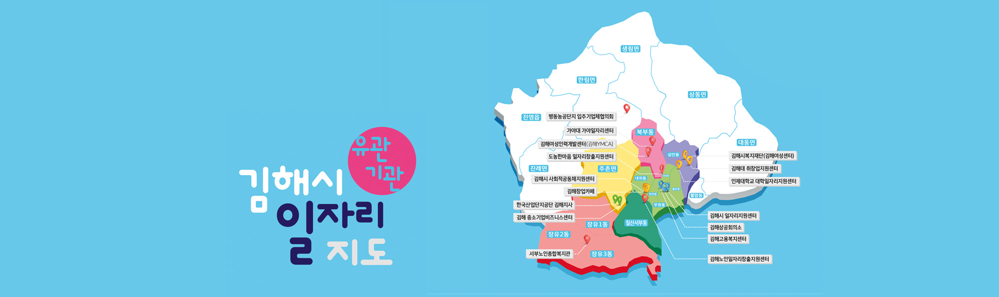 김해시 유관기관 일자리 지도