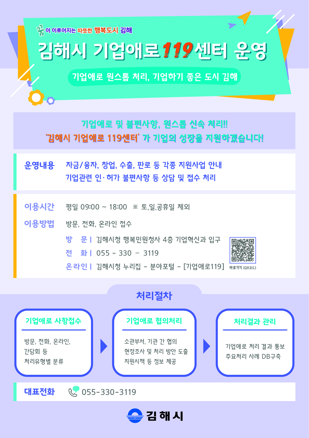 기업애로119센터 안내문